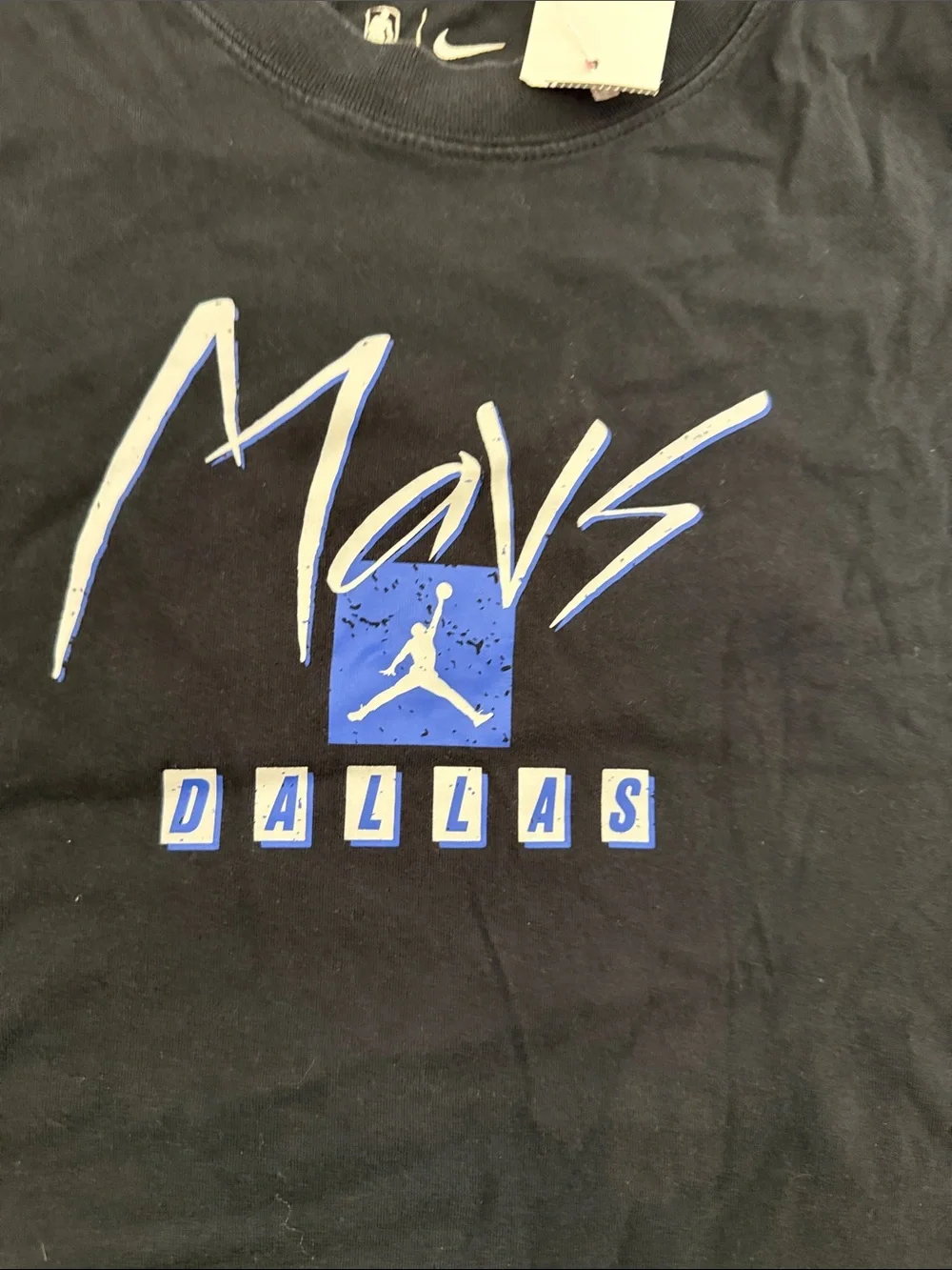 Jordan Nike Black Dallas Mavs Graphic Tee xxl